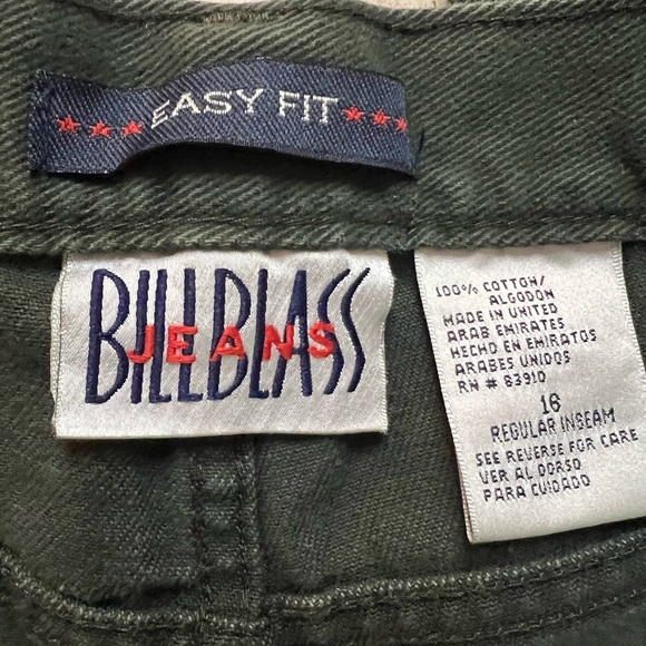 Vintage 1990’s BillBlass Mom Jeans Dark Green Size 16 - Picture 4 of 5